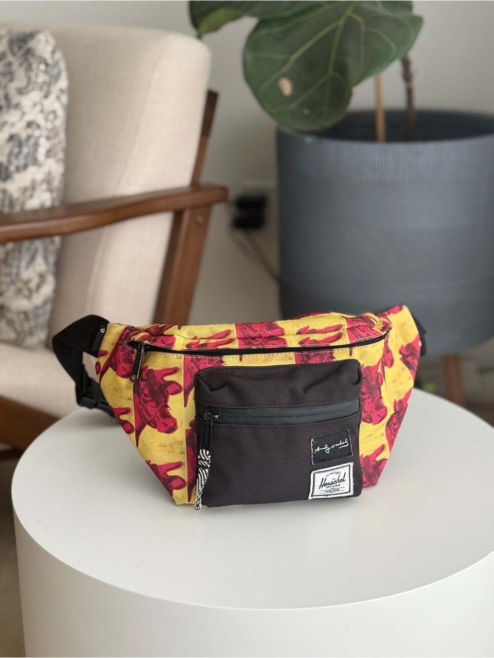 Herschel Supply Company Yellow & Burgundy Andy Warhol Belt Bag